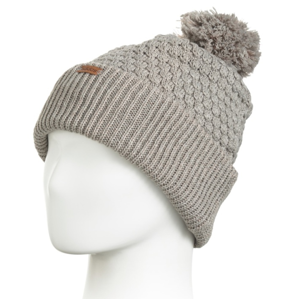 NWT!!  Women’s Adidas metallic trim Pom beanie!